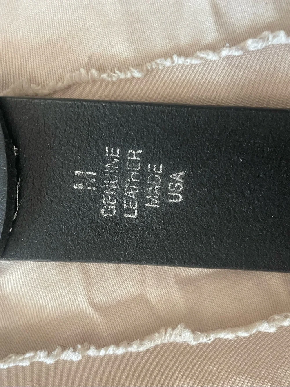 Express‎ Black Leather Belt with Hammered Silver Horseshoe Buckle